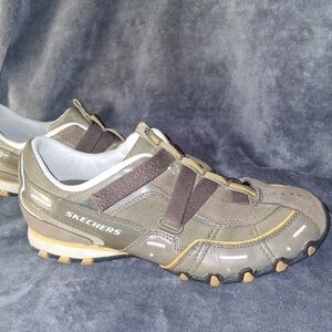 Skechers Olive and Tan Athletic Shoes